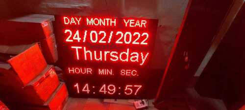 Single Color Red Bright Scrolling Led Display With Time, Date And Day Function Application: Wifi