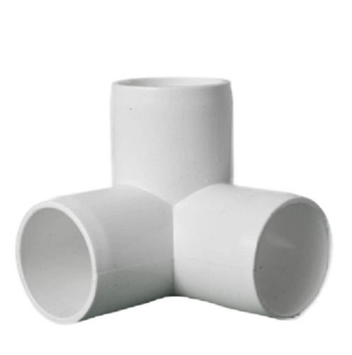 White 1 Mm Thick Paint Coated Pvc Tee For Plumbing Fitting