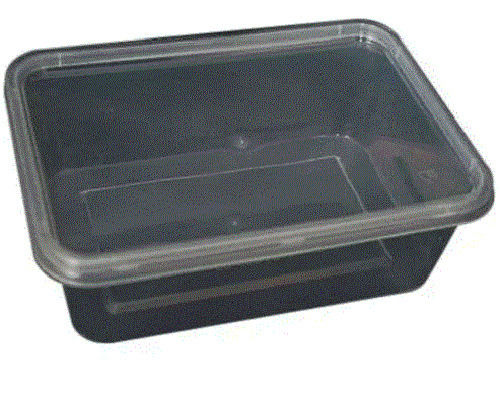 1000 Ml Rectangular Plain Disposable Plastic Food Container