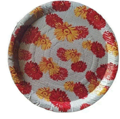 12 Inch Round Machine Made Disposable Printed Paper Plate