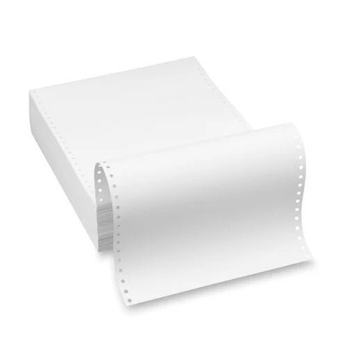 White 12X10 Inches 80 Gsm Smooth Surface Plain Rectangular Computer Paper