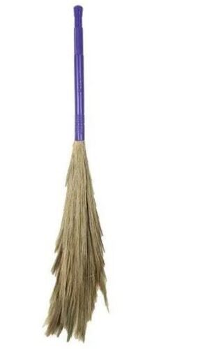 Purple And Brown 2 Foot Long Grass Broom Stick For Floor Cleaning 