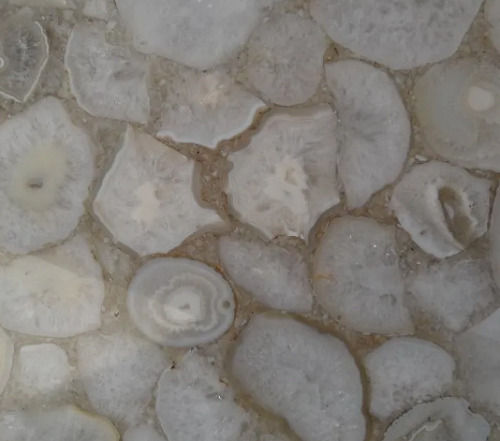 20Mm Thick And 12 Inch White Agate Stone Slab Thickness: 20 Mm Millimeter (Mm)