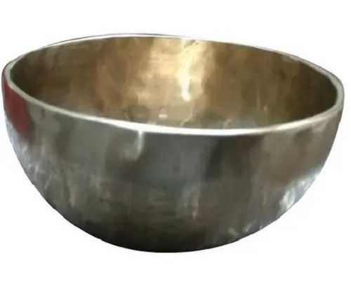 Silver 7 Inch Polished Round Hand Made Singing Bowl