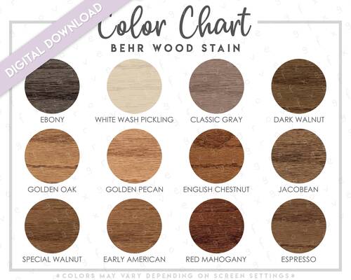 Available In Various Colors Wood Stain Shades