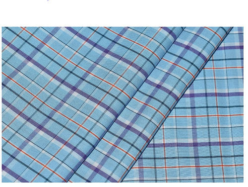 Multicolor Checked Pattern Pure Cotton Fabric For Garments Making