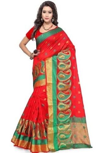 Multicolor Multi Color Festive Wear Printed Pattern Pure Cotton Ladies Silk Sarees