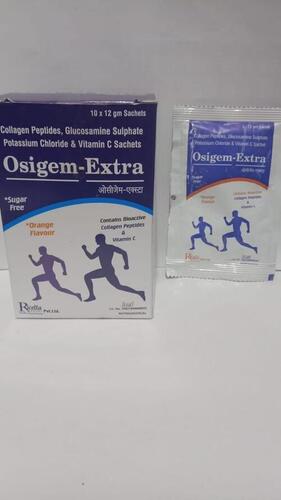Osigem Extra Collagen Peptide Glucosamine Sulphate Potassium Chloride And Vitamin C Sachet