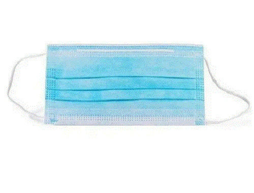 Plain Rectangular Anti Bacterial Non Woven 2 Ply Face Mask Age Group: Adults