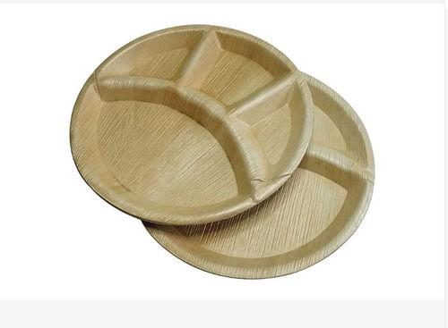 Brown Round Plain Use And Throw Disposable Plates For Party 