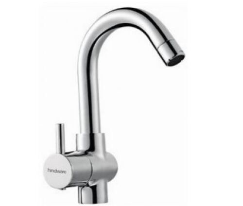 Silver 10 Inches Long Glossy Finish Stainless Steel Swan Neck Water Tap