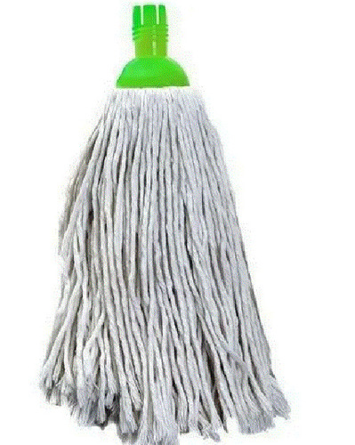 फर्श की सफाई के लिए ग्रे 12 इंच कॉटन और प्लास्टिक मॉप