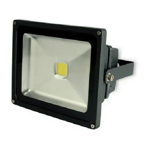 Black 50 Watt Power Rectangular Aluminium Halogen Floodlight