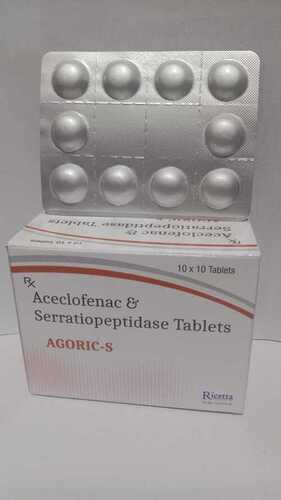 Agoric-s Aceclofenac And Serratiopeptidase Tablets