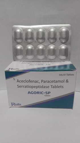 Agoric-Sp Aceclofenac Paracetamol And Serratiopeptidase Tablets General Medicines