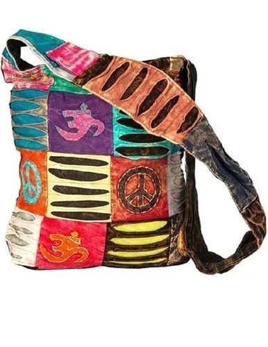 Classy Designer Spacious High Strength Printed Cotton Canvas Shoulder Bag Capacity: 1.5 Kg/Day