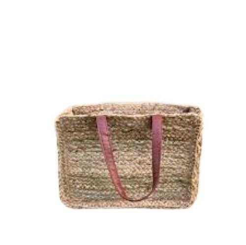 Plain Eco Friendly 25.4 X 15.2 X 27.9 Cm Dimensions Office Or Casual Wear Light Brown Jute Bags With Zip