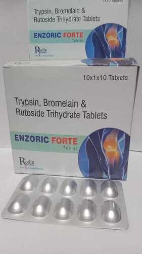ENZORIC FORTE Trypsin, Bromelain And Rutoside Trihydrate Tablets