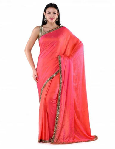 Party Wear Sequence And Bead Work Silk Georgette Fancy Ladies Sarees