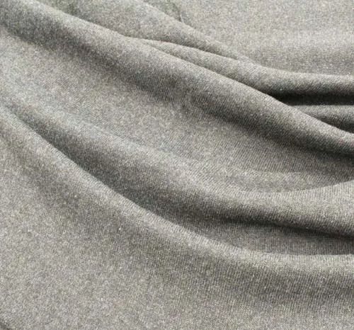 Grey Plain Pattern 100 Meter Long Pure Cotton Knitted Fabric 