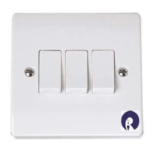 White Rectangular Polycarbonate Electrical Switches For Home 