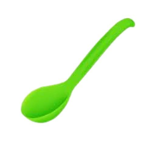 Ruggedly Constructed Green Plastic Spoon Hardness: Rigid