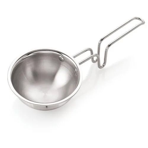 0.40 Liter Capacity Round Stainless Steel Tadka Pan For Home Use Interior Coating: 00