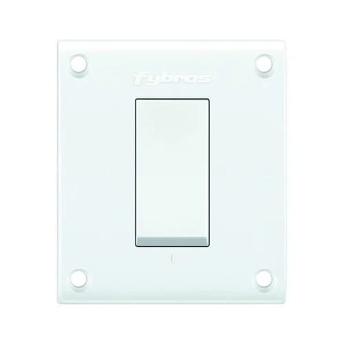 White 2 X 2 Inch 220 Volt Square Polycarbonate One Way Switch For Electrical Fitting Use