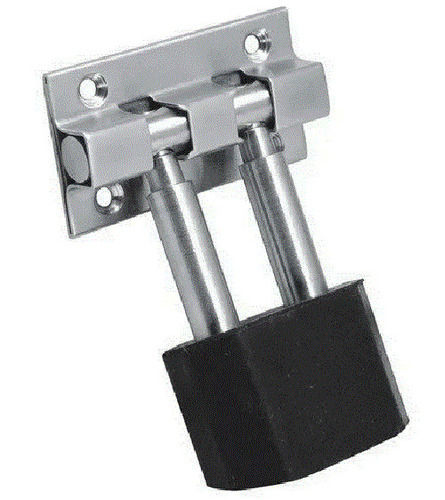 Silver And Black 4 Inch Stainless Steel Polished Door Stoppers