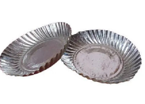 Environmentally Friendly Disposable Round Plain Silver Foil Paper Plates 