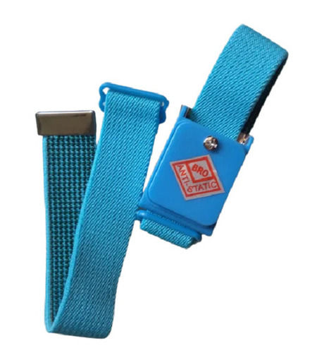 Blue Reusable Waterproof 8 Inches Carbon And Rubber Antistatic Wrist Strap