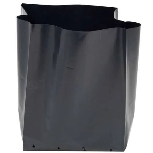 Black 1.5 Feet Rectangular Low Density Poly Ethylene Nursery Bag 