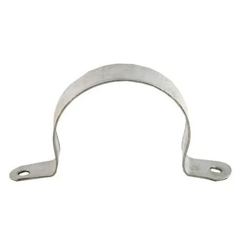 Silver 3.2 Mm Thick Rust Proof Mild Steel Galvanized Pipe Clamp For Construction Use