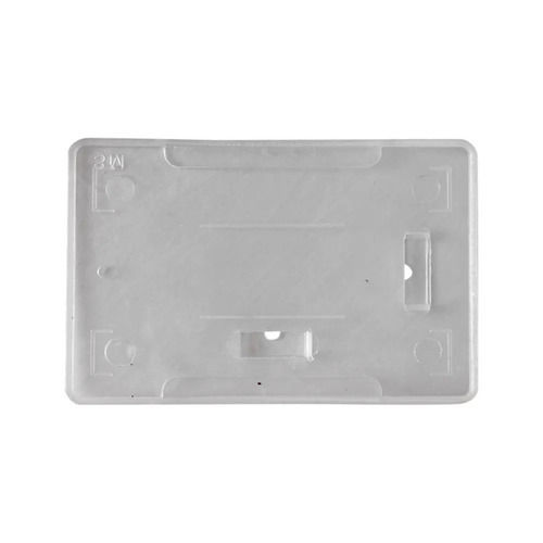 4X3 Inches Rectangular Transparent Plain Pvc Card Holder Hook