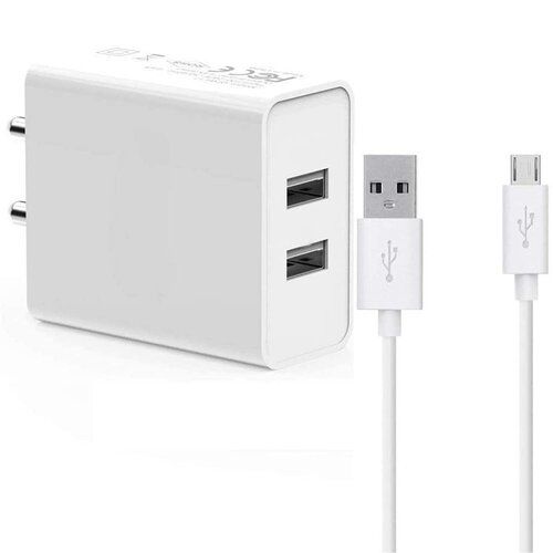 5 Amp White Usb Mobile Charging Adapter With Usb Cable Display Color: Color