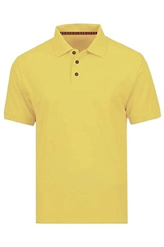 Mens Plain Polo Neck Cotton T Shirt
