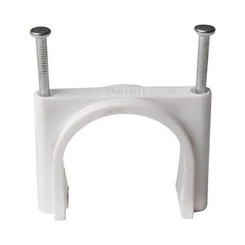 Silver And White Polished Poly Vinyl Chloride Plastic Body Nail Clamp For Construction Use