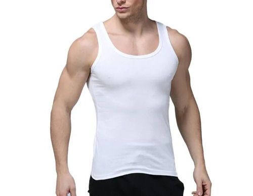 Soft Daily Wear Sleeveless Plain Dyed Cotton Vest For Men's