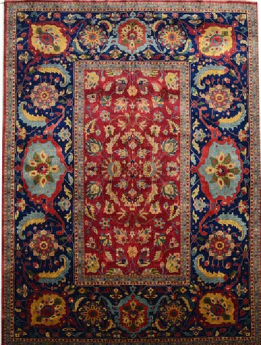 10X8 Feet Rectangular Polyester Printed Antique Carpet For Home  Quick Drying