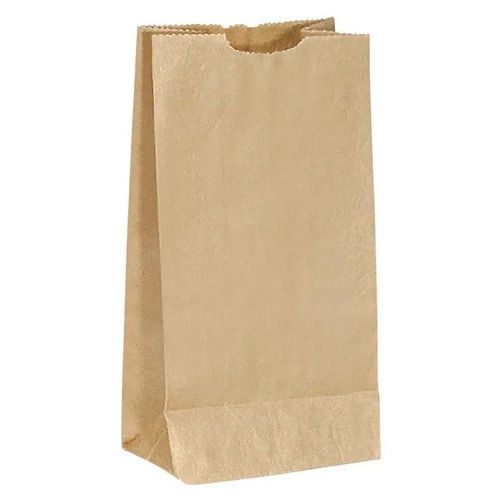 Brown 11X7X5 Inches Recyclable Plain Kraft Paper Pouch For Packaging Purpose