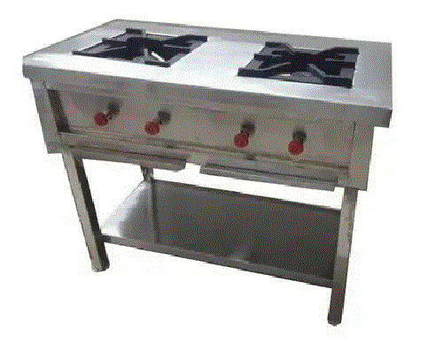 46X24X34 Inch Rectangular Stainless Steel Two Burner Range Thickness: 10 Millimeter (Mm)