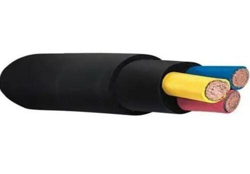 60 Meter Long Rubber Insulation Three Core Elastomeric Cable Application: Industrial