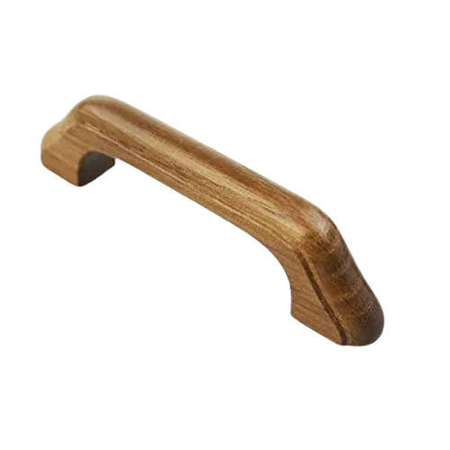 Brown 8 Inch Polished Finish Wooden Door Handles