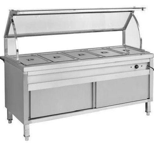 8X4 Feet Rectangular Plain Polished Stainless Steel Rust Proof Bain Marie Capacity: D Ton/Day