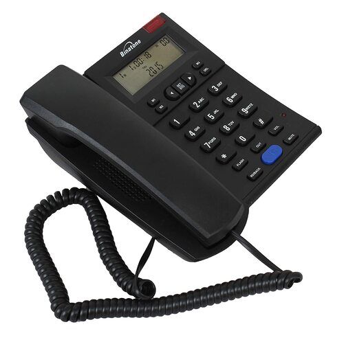 Black Caller Id Voice Mail Lcd Screen Caller Transfer Button Keypad Landline Phones