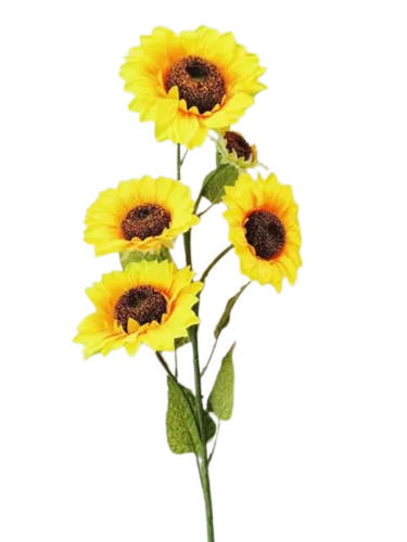 Event And Party Decorative Sunflower Plastic Artificial Flower Stick