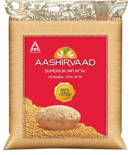 Organic Fine Ground Wheat Flour - 5 Kilograms | Off White Color 58% Carbohydrate 22% Protein 1.8% Fat No Additives