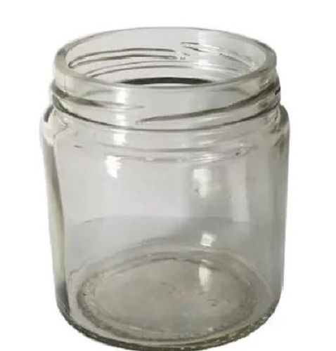 Glossy Transparent Round Glass Storage Jar For Storage Use Weight: 450 Grams (G)