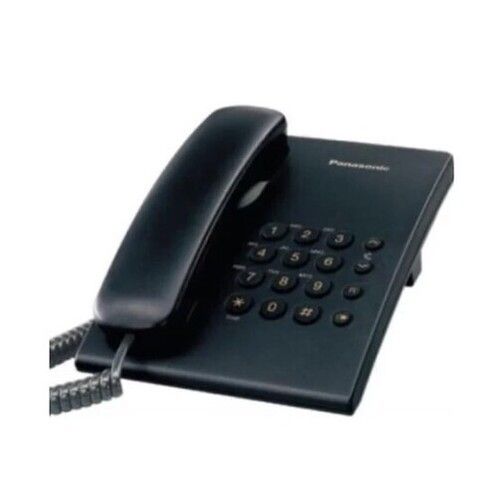 Black Lightweight Impact Resistant Plastic Telephone With High Sensitivity Sensor