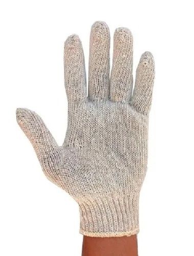 Plain Full Finger Palm Cuff Washable Cotton Safety Gloves